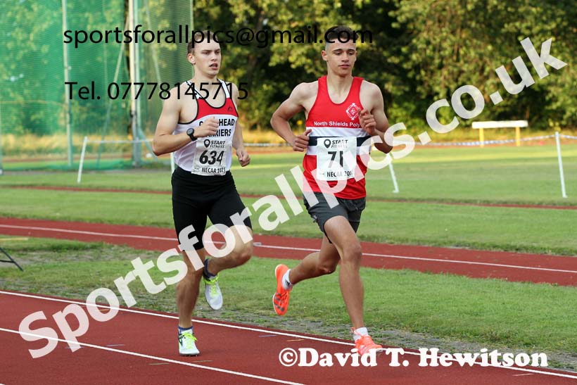 800 metres, 2021 North East Grand Prix 6, Monkton, Wednesday, August 4th. Photo: David T. Hewitson/Sports for All Pics